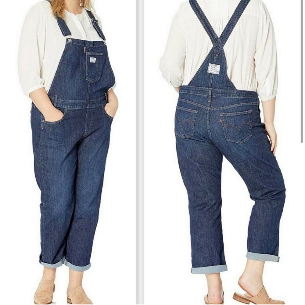 Levi's Two Horse Women's denim dark wash Overalls Blue 20W